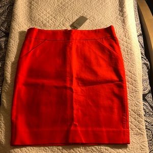 J.Crew Factory Red Pencil Skirt Petite 10